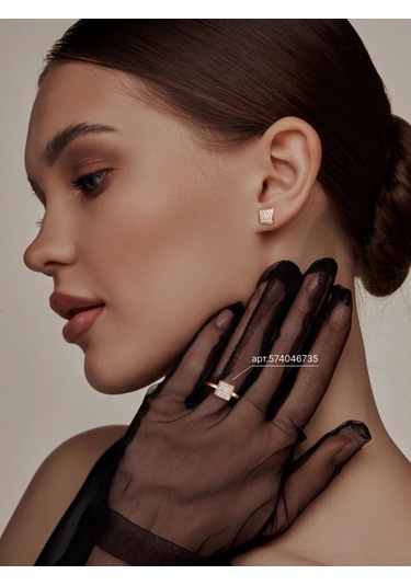 Asj Altın Ve 925 Ayar Gümüş Kare Küpe 211686171 Altın