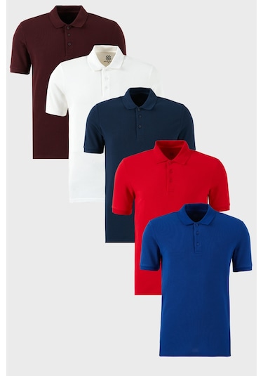 Buratti Erkek T Shirt 5902127s5 Beyaz-kırmızı-vişne-indigo-saks Kış Kırmızısı