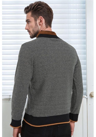 9039 Dewberry Erkek Sweatshırt-siyah-beyaz Siyah - Beyaz