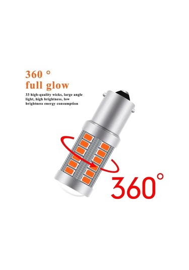 2 Py21w P21 5w 1156 Ba15s 1157 Bay15d 33 Smd Led Araba Flaş Fren Ampulü White 1156 Ba15s P21w 1 Piece Set