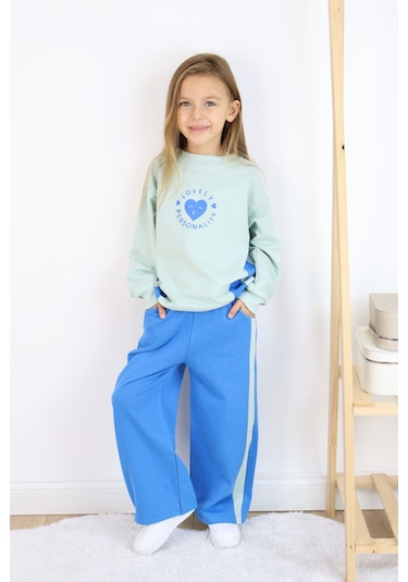 Kız Çocuk İspanyol Paça Basic Takım Yeşil