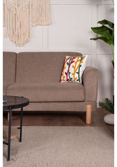 Kilim Mobilya Bohera Bohem Koltuk Üç Kişilik Koltuk Kahverengi Kahverengi