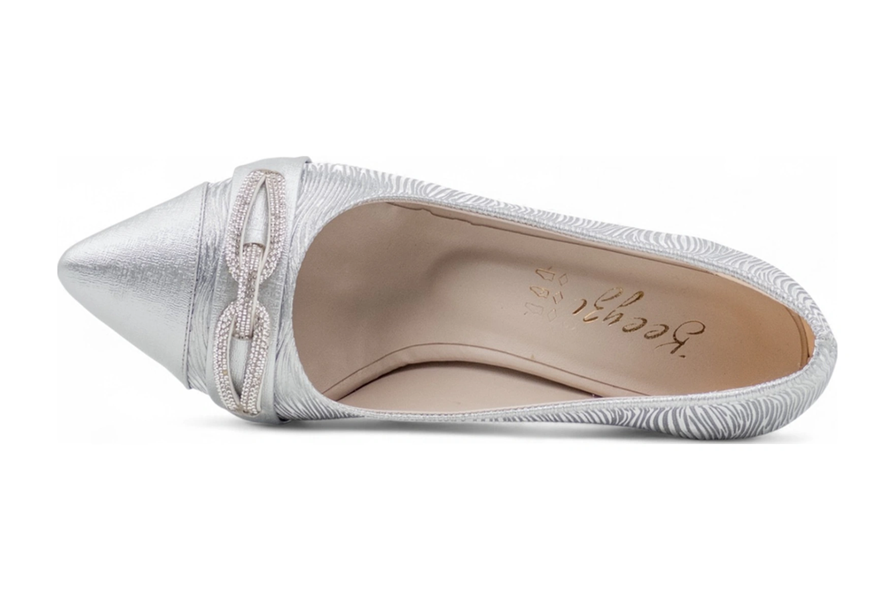 Bircan 02 Taşlı Kadın Stiletto GÜMÜŞ