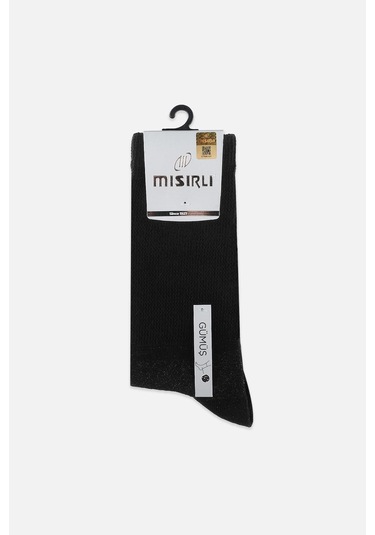 Mısırlı Kadın %10 Gümüş Madeni İçerikli Siyah Soket Çorap M 78000 Sı Siyah