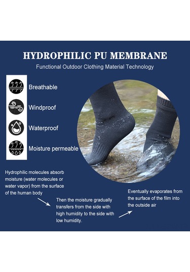 Maiyame Kış Sporları Su Geçirmez Çorap - Kayak, Dağcılık, Bisiklet İçin Isı Sağlayan, Soluklu, Dayanıklı - Siyah Yeşil Desenli Orta Boy L Çok Renkli