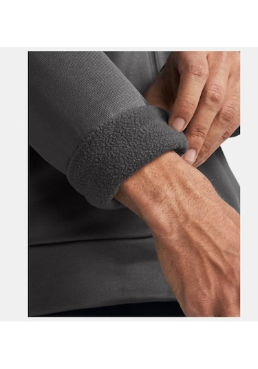 Under Armour Fleece Tam Fermuarlı Kapüşonlu Üst Gri