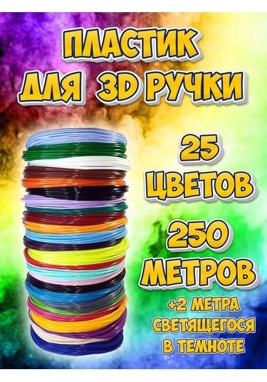 Funnyrabbit Abs Plastik Seti İçin 3d Kalem 25 Renk, 250m 231547002