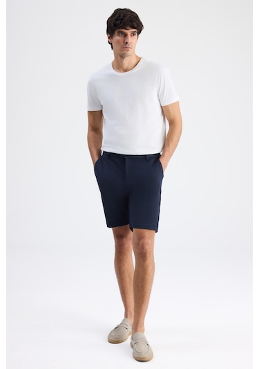 D'S Damat Ds Damat Relaxed Fit Pilesiz Lacivert Düz Şort 6hc13na01751m 101