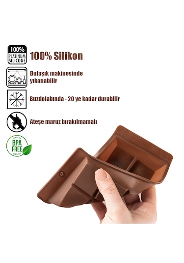 Porsima Mys 30301-1 Bpa Free 2 Adet Silikon Dubai Çikolatası Kabı