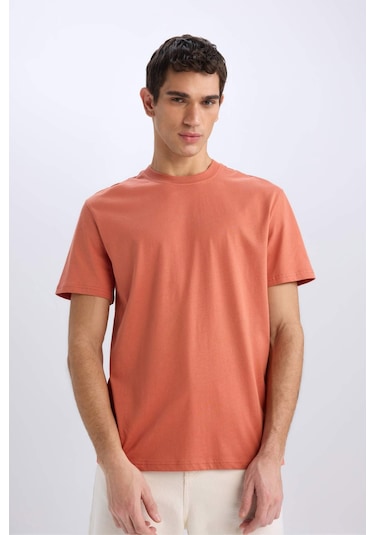 DeFacto %100 Pamuk New Regular Fit Bisiklet Yaka Basic Düz Kısa Kollu Tişört V7699AZ25SPOG350 DeFacto %100 Pamuk New Regular Fit Bisiklet Yaka Basic Düz Kısa Kollu Tişört V7699AZ25SPOG350