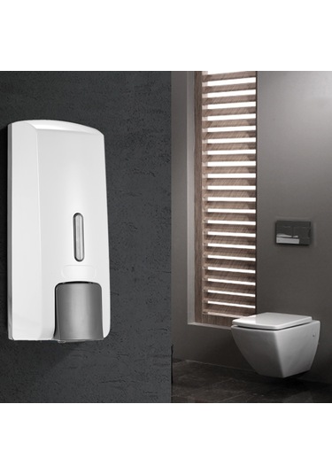 Chuangdıan Cd-1019 300ml Duvara Monte Tek Şişe Manuel Sabunluk Şampuan,beyaz Diğer