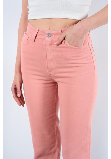 Sensuelle Strong Düz Pantolon - Pudra Pudra