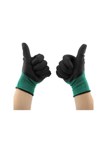 Mufunye Ergonomik 13 İğne Askılı, Soluklu Pamuk İpi, Geniş Alanlı Kayma Engellli, Bahçe Ve Ziraat Çalışmaları İçin Koruyucu Eldivenler Logo Yok