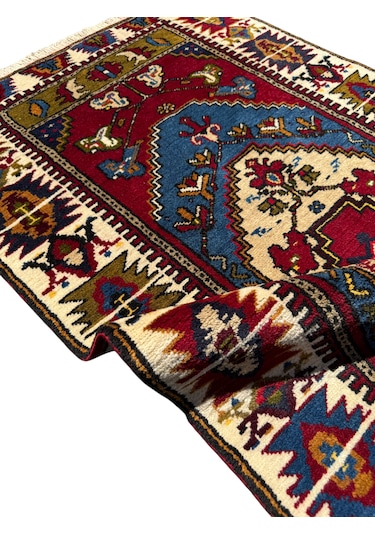 El Dokuma Sıfır Yahyalı Namazlık 77x120 Yün Kök Boya Seccade