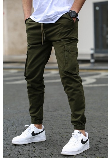 Madmext Erkek Kargo Cep Haki Pantolon 5447-haki Haki