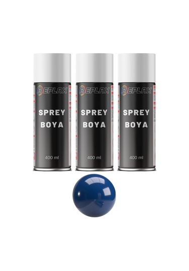 3 Adet Ral 5017 Trafik Mavi Sprey Boya 400 Ml.