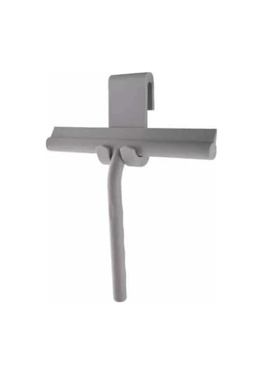 Besthome1 Cam Silikon Sılama Aleti, Duş/banyo/araba Cam Temizliği, Dayanıklı Kaymaz Gri Sılama Bloku + Asma Kanca Gri