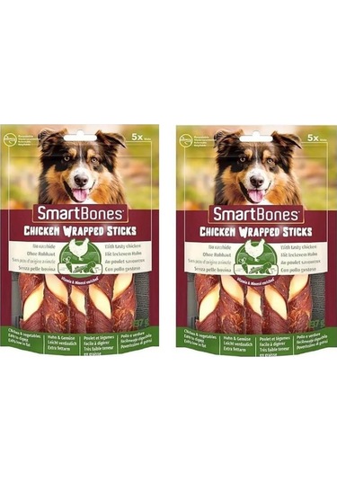 Smartbones Tavuk Sargılı Stick Medium Köpek Ödülü 5 Li 137 Gr. X 2 Adet