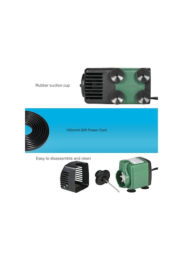Kangvka 25w Kompakt Su Pompası Akvaryum, Bahçe Çeşmesi Ve Su Sistemleri İçin Çok Fonksiyonlu