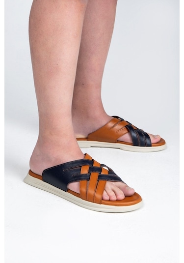 Croes Hakiki Deri Erkek Terliği, Hakiki Deri Terlik, Ortopedik Taban Terlik, Hafif Deri Terlik Taba