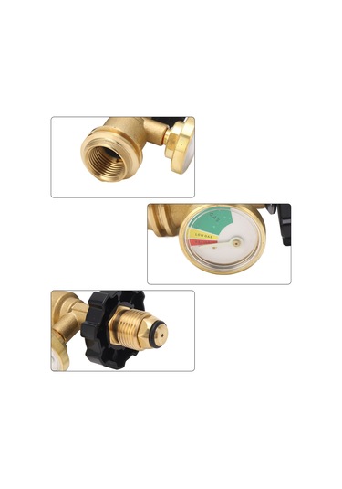 Dianziye Brass Pol-qcc1 Gaz Tankı Adaptörü, Basınç Göstergeli, Kolay Kurulum, Çeşitli Gaz Cihazları İçin Uyumlu