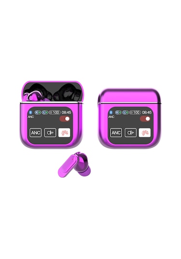 Fosenze Se 60 İç Kulaklıklı Bluetooth Kulaklık Mor - Anc Gürültü Azaltma, Dokunmatik Ekran, 6 Saat Kullanim Süresi, 1.5 Saat Şarj
