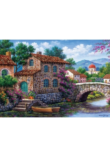 Art Puzzle 500 Parça Çiçekli Kanal Puzzle