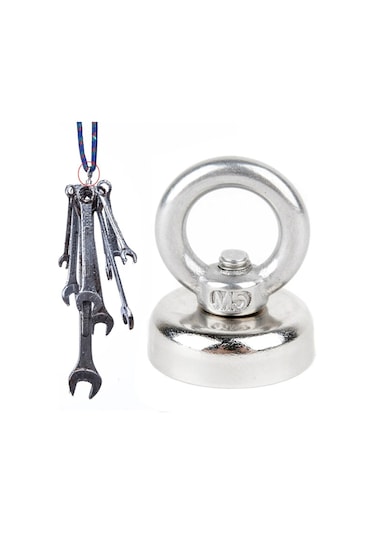 Ay Magnet Fishing Neodyum Pot Mıknatıs, Çap 25Mm, Kurtarma