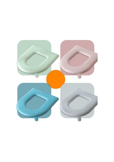 Sones Ev Tipi Kalınlaştırılmış Su Geçirmez Yıkanabilir Tuvalet Oturağı, Renk: Gri