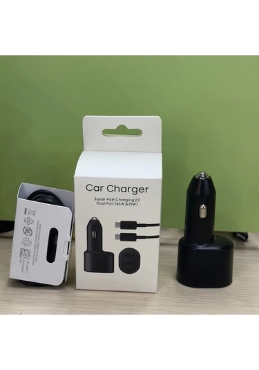 Flybuy 45w Usb Type-c Araç Şarj Cihazı Samsung Uyumlu Hızlı Şarj 2 Port Pd Galaxy Uyumlu S24 Fe S24 Ultra A55 A35 Z Fold Fl
