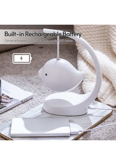 Reedark Bebek Odası İçin Müzikli Kuş Şeklinde Gece Lambası, 1w, Şarj Edilebilir Çok Renkli