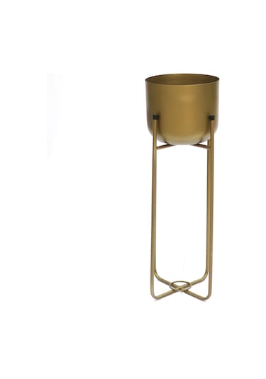 Superbia Ayaklı Metal Saksı Orta Boy Sarı