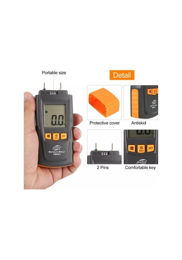 Benetech Gm605 Dijital Ahşap Nem Ölçer Nem Test Cihazı Ahşap Nem Dedektörü