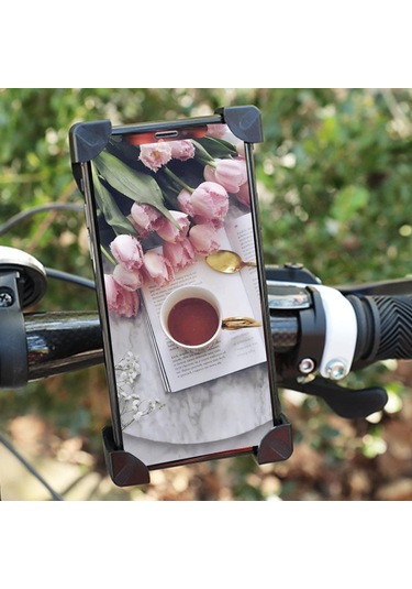 Vkemall Scooter Telefon Tutucu - 360 Derece Döner, Sabit Kilitleme, Kauçuk Yastık, Bisiklet/motosiklet Uyumlu, Abs Plastik