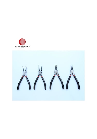 Worldforce 11438 4 Parça 180 mm Segman Pense Seti Iç ve Dış Segman Pense
Seti S2 Çelik Profesyonel