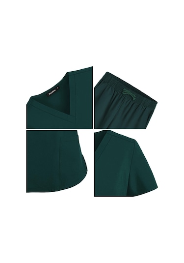 Suntek Kadın Scrubs Setleri Yaz Modern Ince Üst Ve Xxl-yeşil