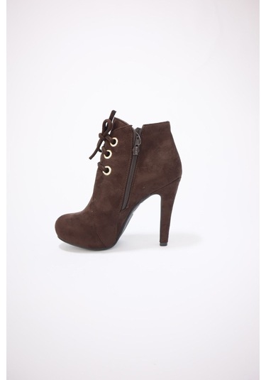 Kadın Nubuk Uzun Topuklu Ayakkabı Kahverengi