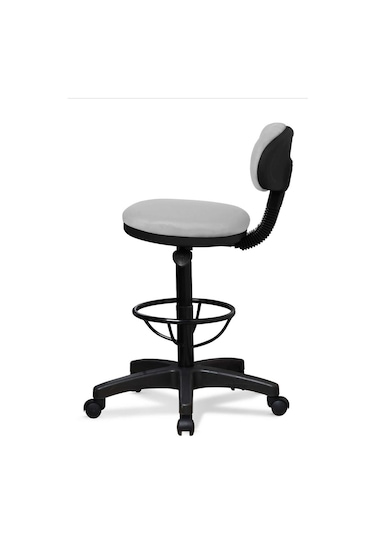 Bar Sandalyesi Sırtlı Beratta Model Gri