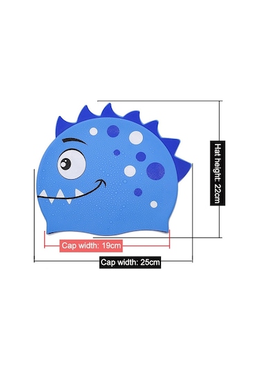 Sones Çocuk Karikatür Dinozor Rahat Silikon Yüzme Kap Pembe