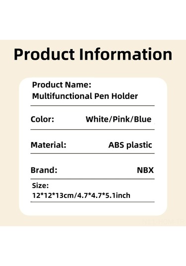 Suofeng 6 Bölmeli Kalemlikli Çok Amaçlı Masa Organizatörü - Aynalı, Yazı Tahtalı, Hesaplamalı Beyaz