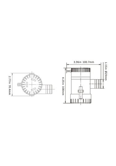 Sealux Marine  Sintine Pompa 1100gph 12V