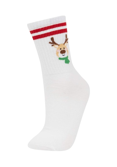 DeFacto Kız Çocuk Yılbaşı Temalı 2'li Pamuklu Uzun Çorap E2960A8NSKR1 DeFacto Kız Çocuk Yılbaşı Temalı 2'li Pamuklu Uzun Çorap E2960A8NSKR1