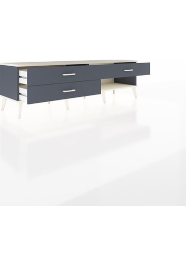 Hyperion Tv Ünitesi 3 Çekmeceli 176x44x51 Antrasit-aytaşı/antrasit Aytası/antrasıt