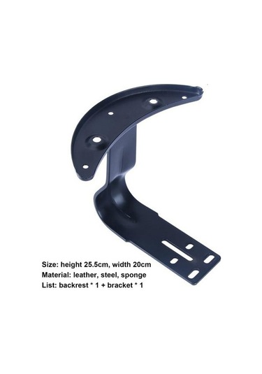 1 Takım Suni Deri Bisiklet Arkalığı Yükseltmek Kalınlaşmak Güneşe Dayanıklı Bisiklet Arkalığı E-bisiklet İçin Destek Siyah