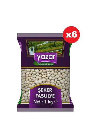 Yazar Şeker Fasulye 6 x 1 KG