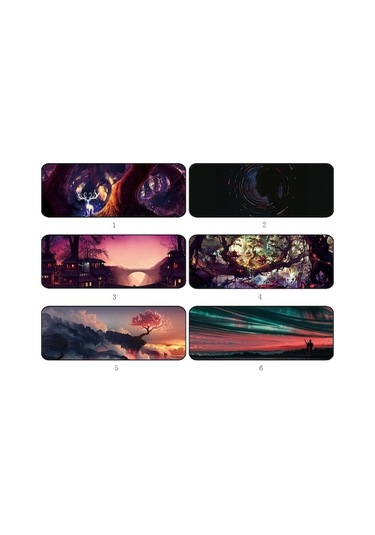 Ebitda El-boyalı Fantazi Desenli Mouse Pad, 400x900x2mm, 5 Volkanik Ağaç, Kauçuk-kumaş, Yumuşak Ve Dayanıklı 5 Volkanik Ağaç