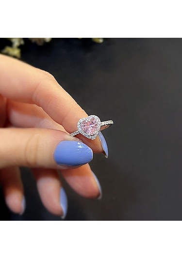 Stela Pembe Kalp Yüzük B