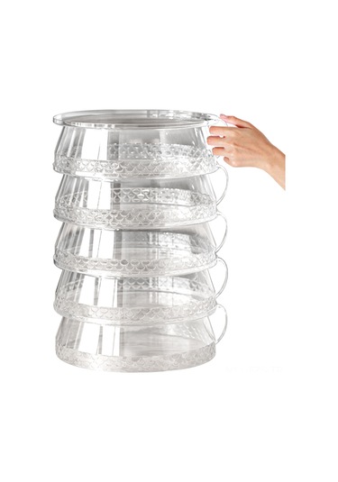 Fosenze Çok Katmanlı Şeffaf Yemek Koruyucu, Toz Ve Böcek Önleyici Mutfak Aksesuarı Şeffaf