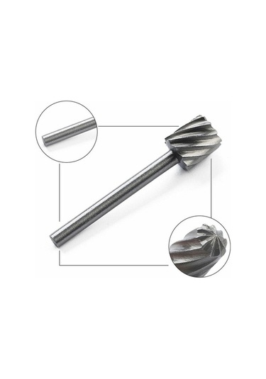 Pazly Ve Ucu Tungsten Seti, Metal Ve Ahşap İşleme İçin 10 Adet 1/8 Şaftlı Geeroyoo Freze - Mf