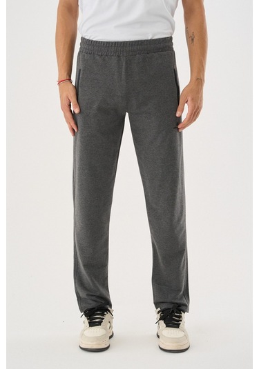 Shooter Sportswear Erkek Antrasit Eşofman Altı Nefes Alabilir Regular Kalıp Lastikli Ayarlanabilir Bel Antrasit